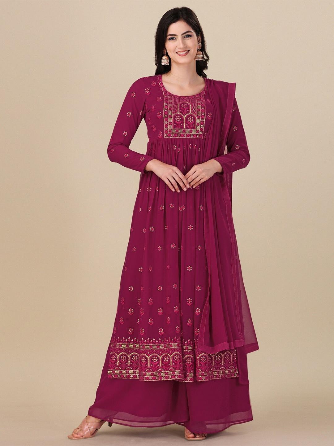 fashion-basket-pink-&-gold-toned-embroidered-semi-stitched-dress-material