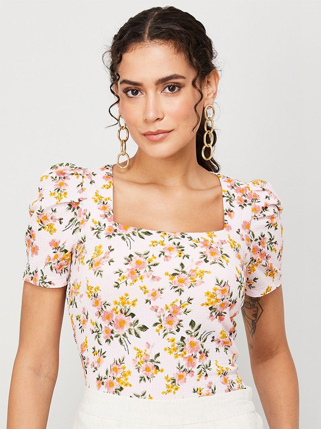 code-by-lifestyle-floral-print-puff-sleeve-top