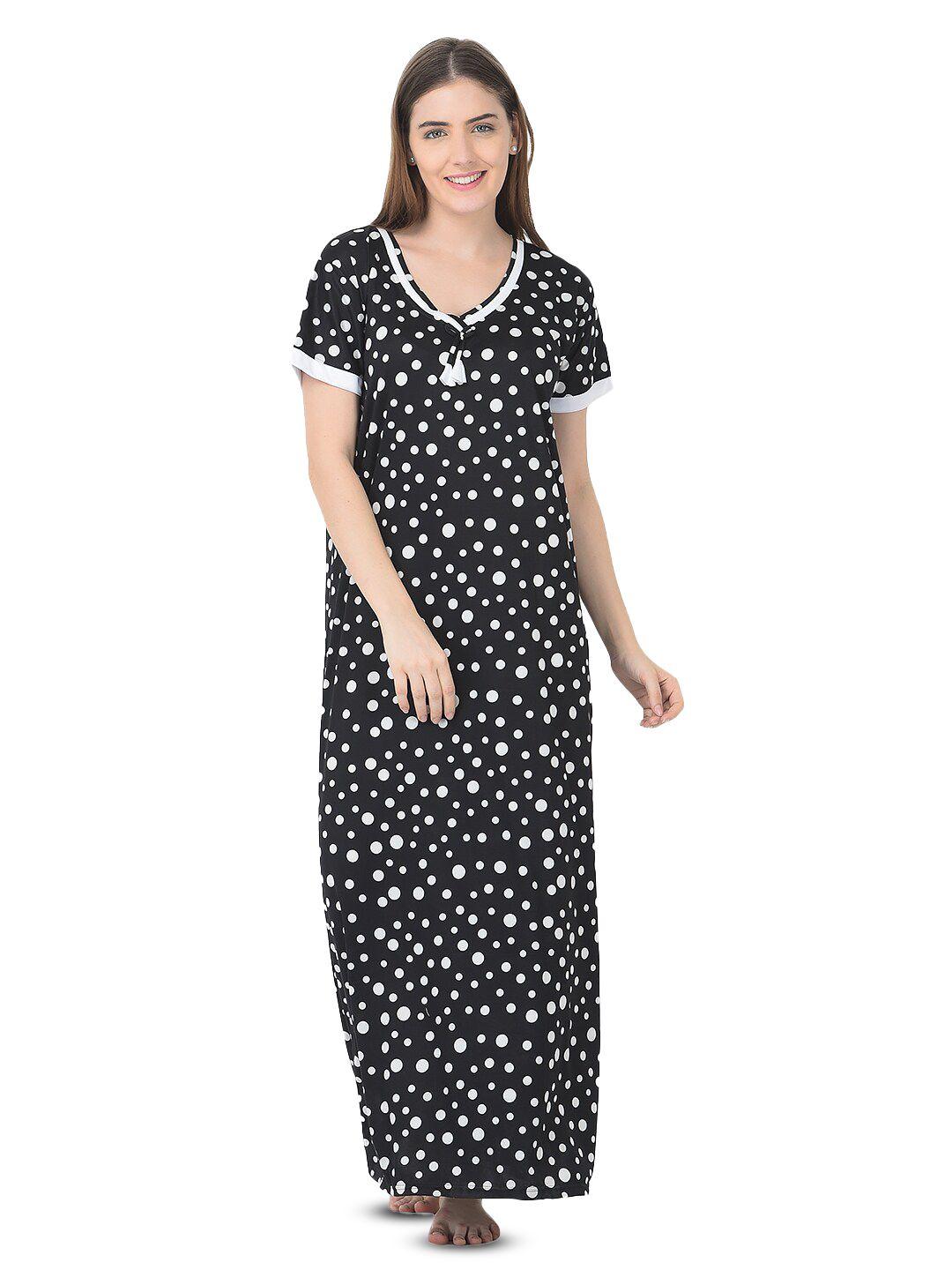 noty-polka-dot-printed-maxi-nightdress