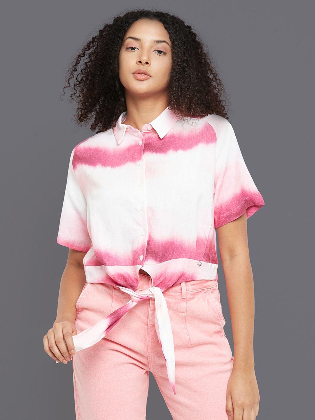 allen-solly-woman-abstract-printed-casual-linen-shirt-with-waist-tie-ups