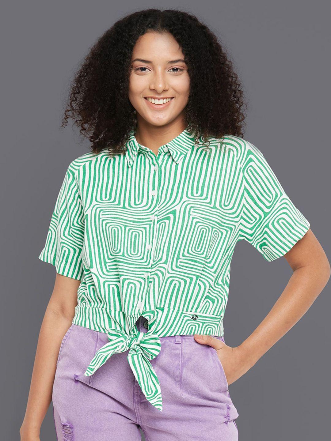 allen-solly-woman-spread-collar-striped-casual-linen-shirt-with-waist-tie-ups