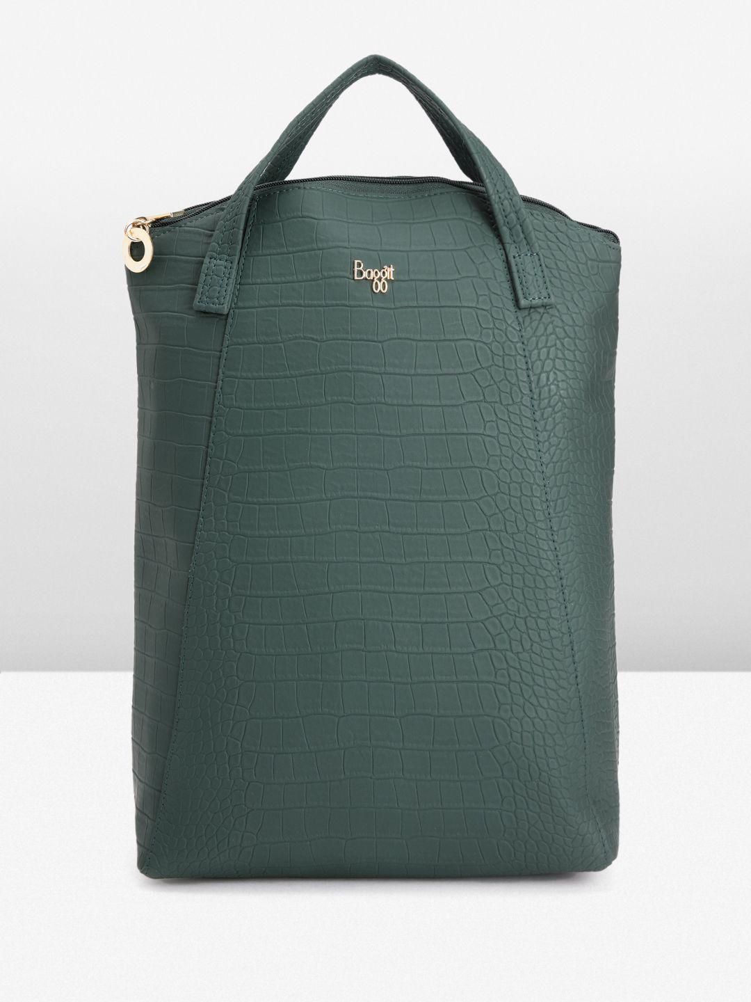 baggit-women-crocodile-textured-large-backpack