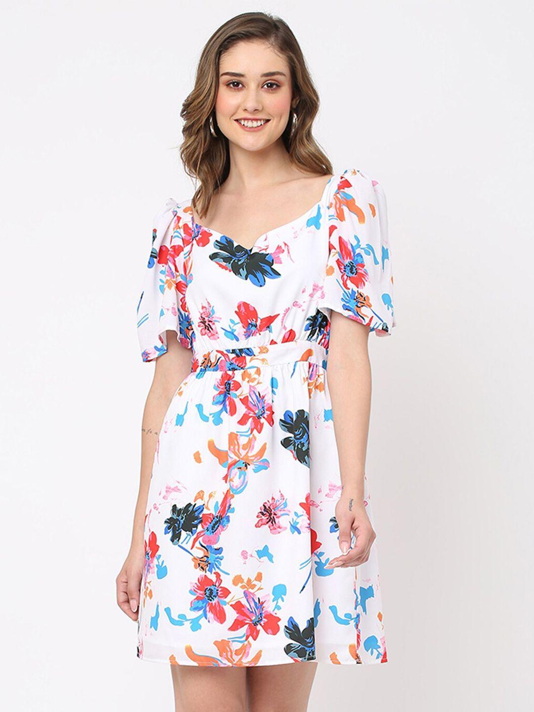 mish-white-and-blue-floral-printed-sweetheart-neck-fit-&-flare-dress