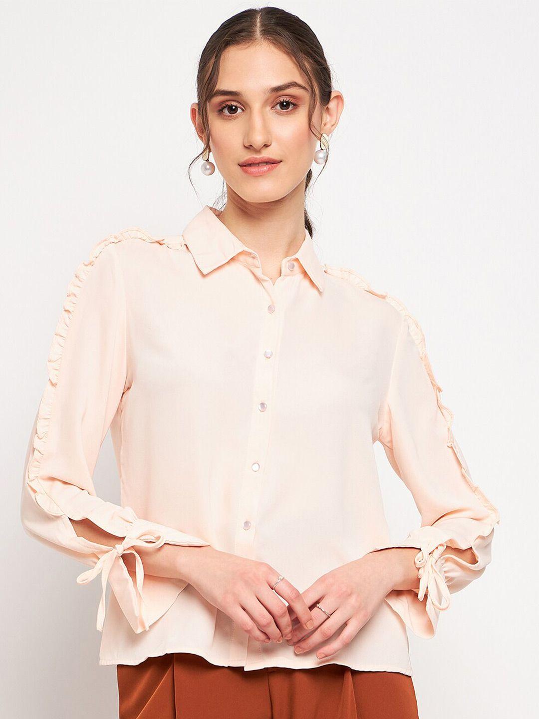 madame-women-spread-collar-opaque-casual-shirt