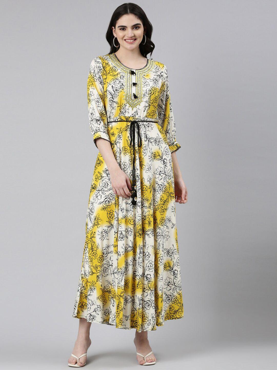 neerus-floral-printed-round-neck-ethnic-dress