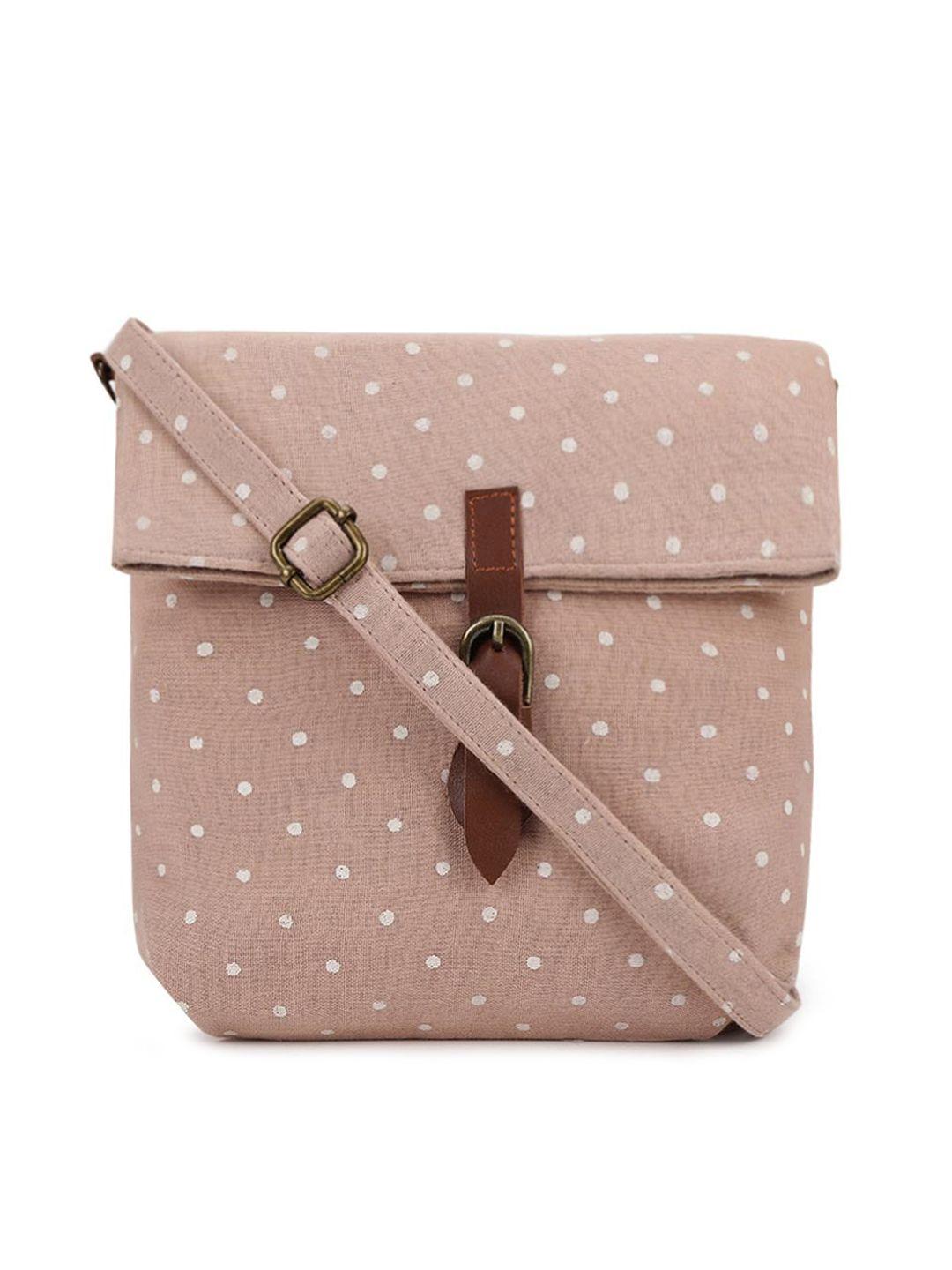 fabindia-polka-dot-structured-quilted-sling-bag