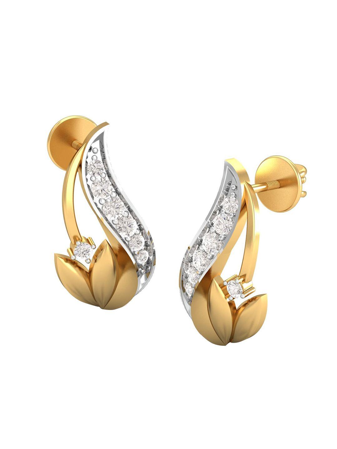 kuberbox-royal-swan-18kt-gold-diamond-studded-earrings-2.28gm