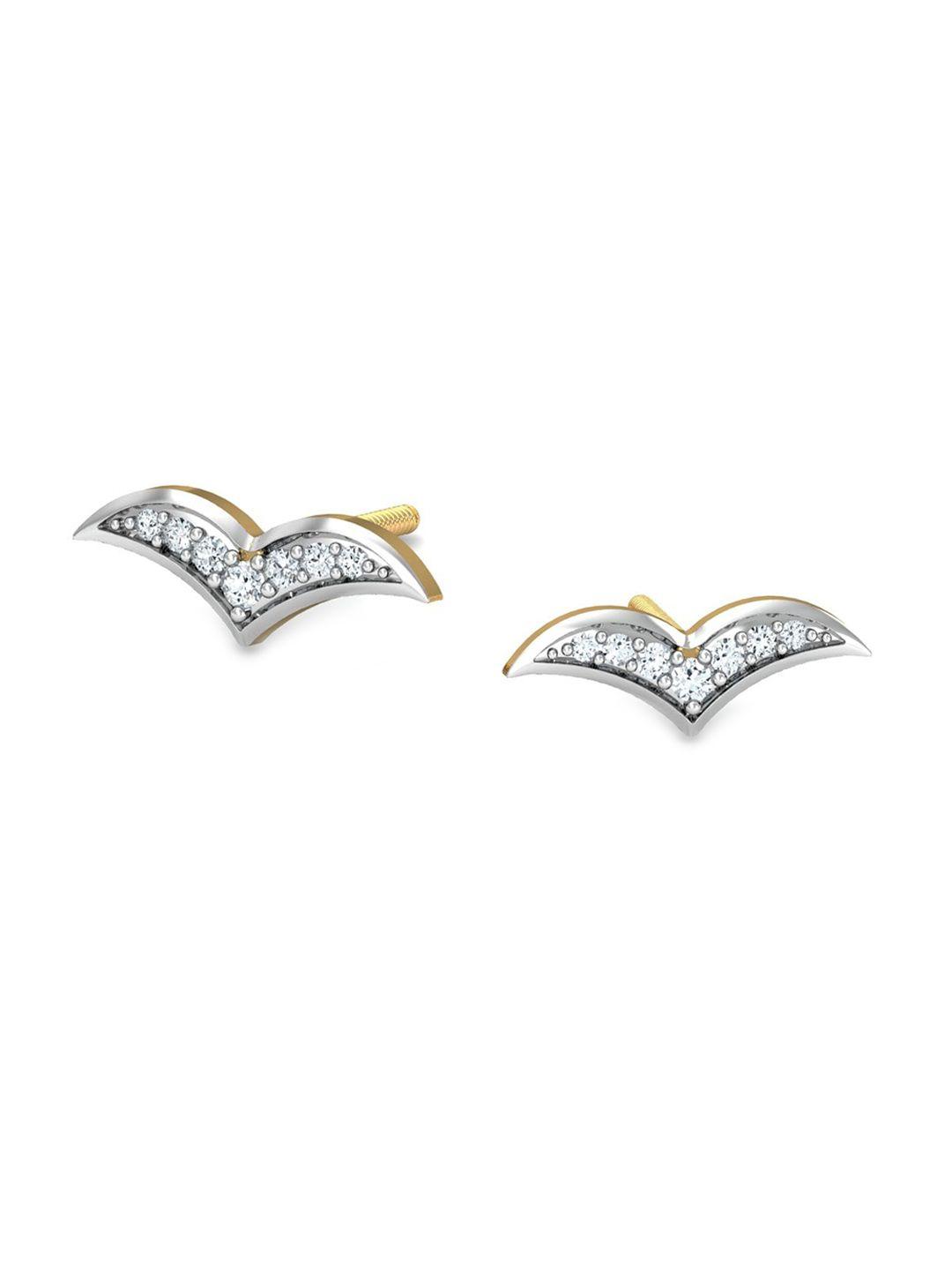 kuberbox-flying-bird-18kt-gold-diamond-studded-earrings--0.89gm