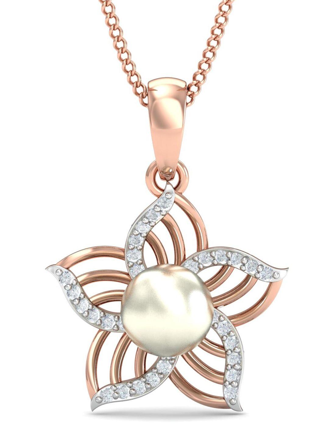 kuberbox-dainty-floral-18kt-rose-gold-pendant-diamond-0.84-gm