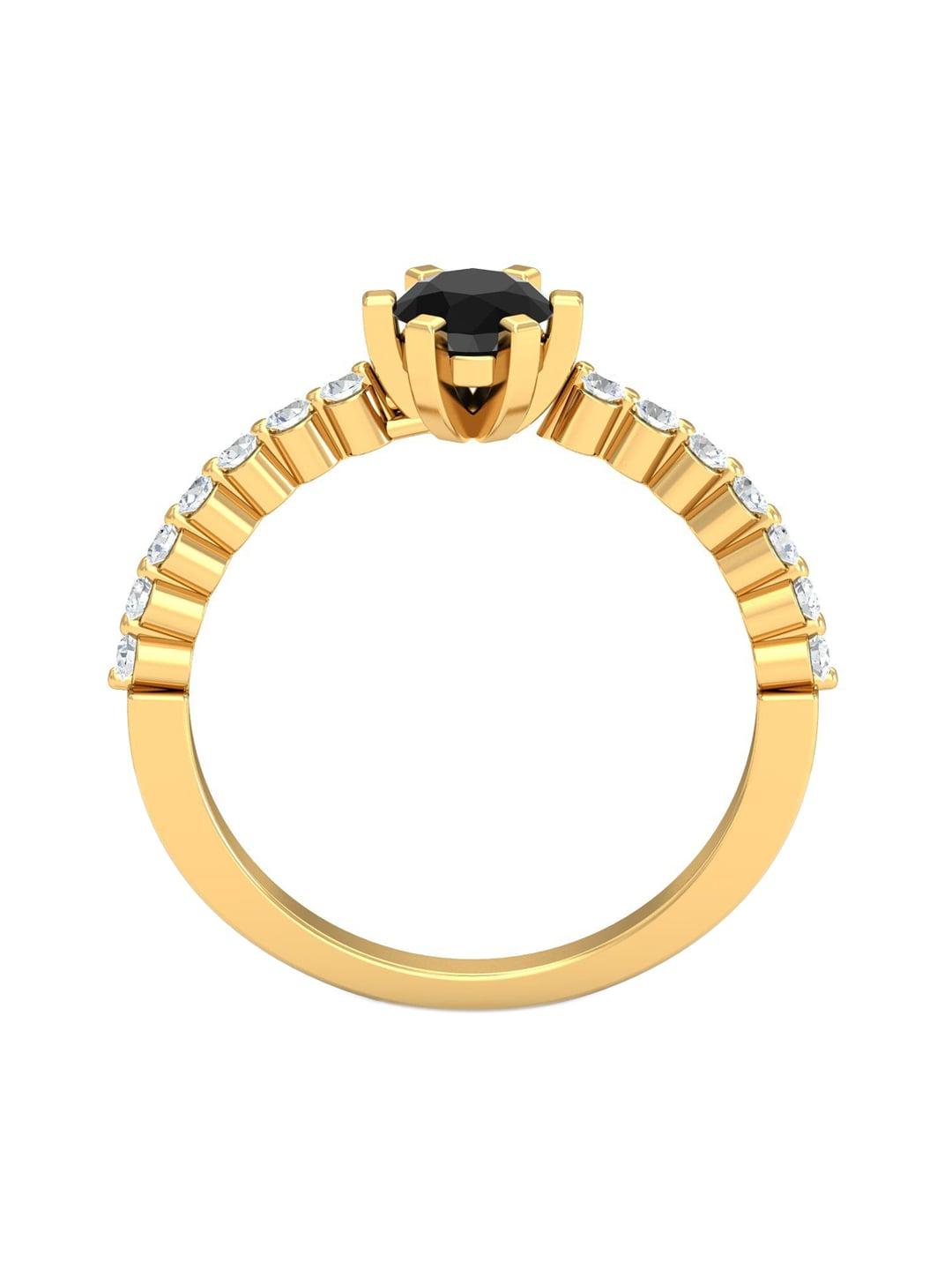 kuberbox-entangled-topaz-18kt-gold-diamond-studded-ring---2.88-gm