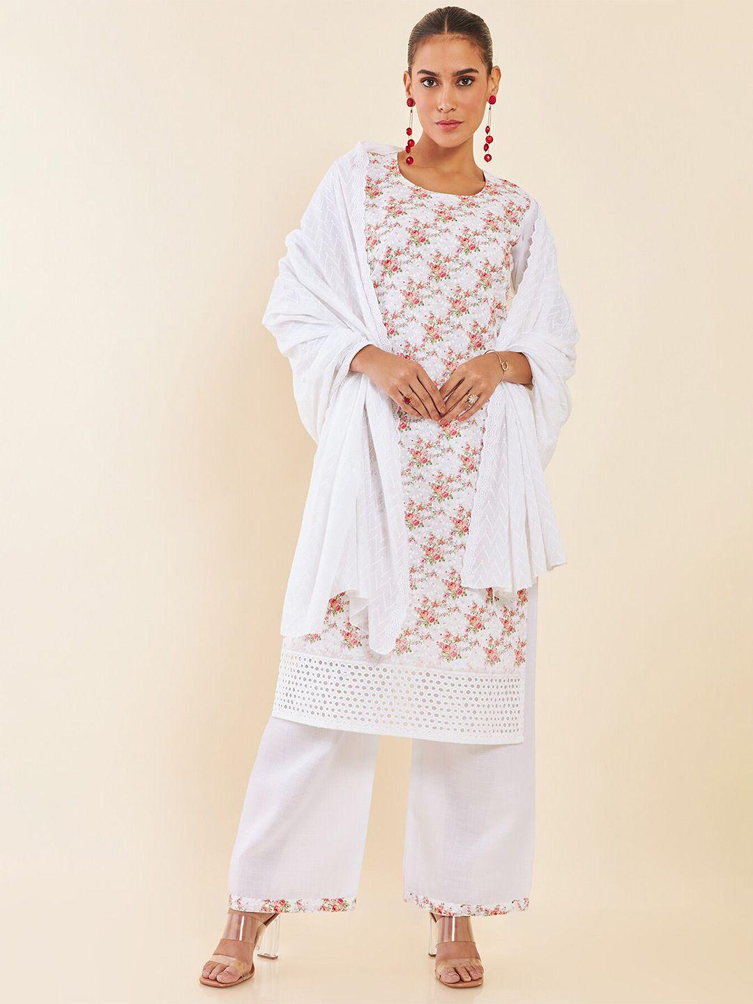 soch-white-&-pink-floral-sequinned-embroidered-pure-cotton-unstitched-dress-material
