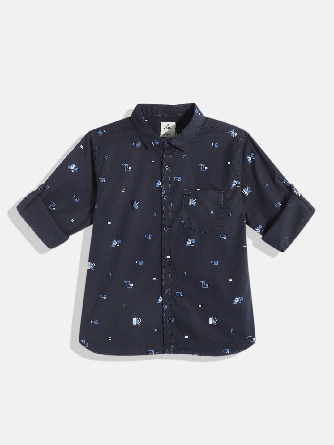 wrogn-youth-boys-slim-fit-printed-pure-cotton-casual-shirt