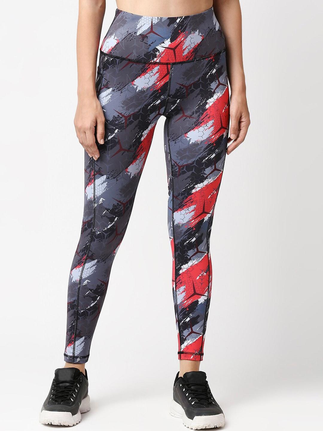 soie-women-printed-high-waist-ankle-length-quick-dry-sports-tights