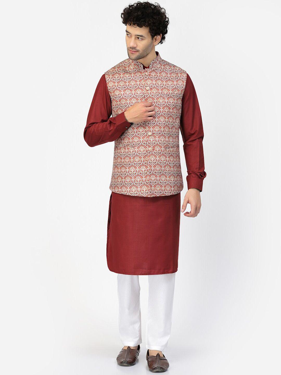 mohanlal-sons-regular-pure-cotton-kurta-with-pyjamas-&-nehru-jacket