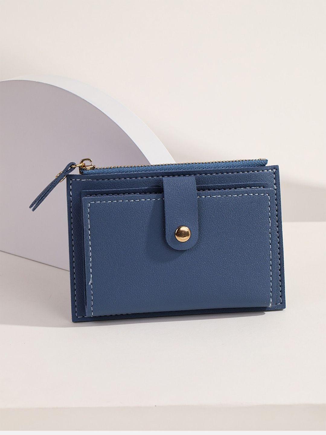 dressberry-women-blue-zip-detail-card-holder