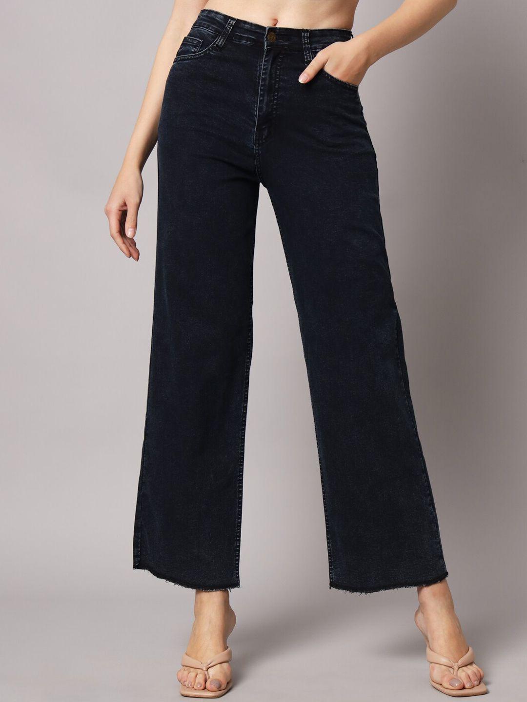 baesd-women-flared-high-rise-cropped-cotton-jeans