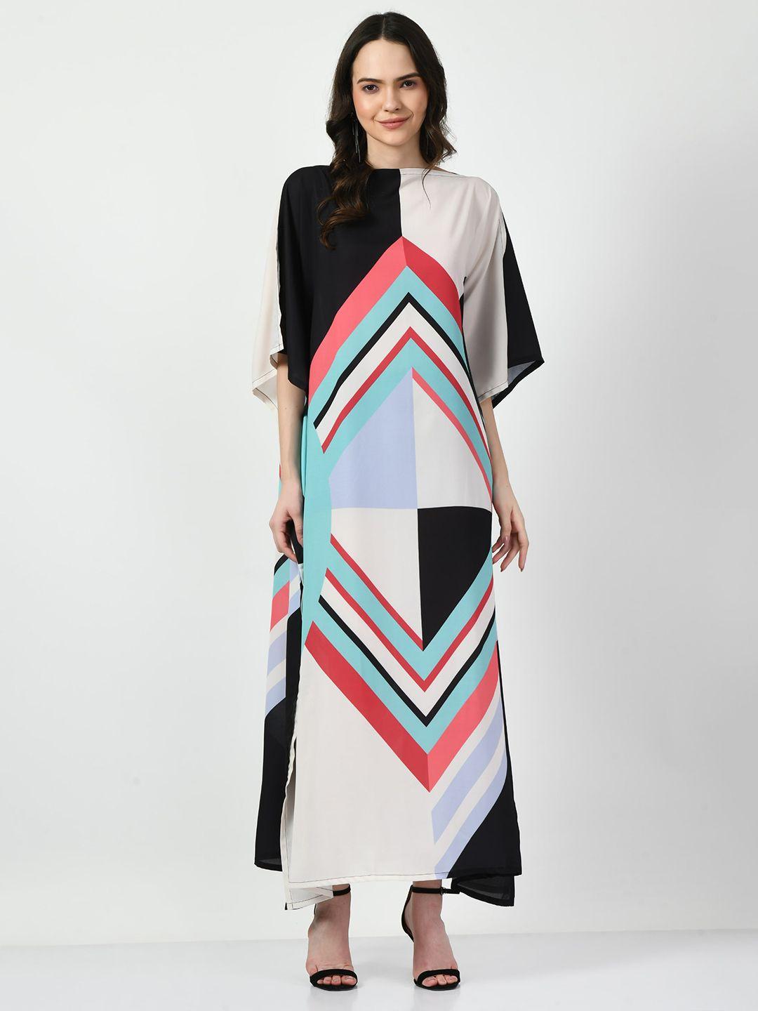 navvi-colourblocked-kimono-sleeves-georgette-a-line-midi-dress