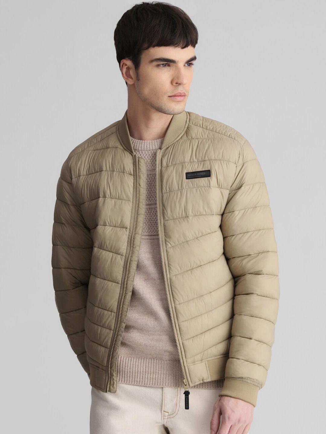 jack-&-jones-solid-nylon-casual-puffer-jacket