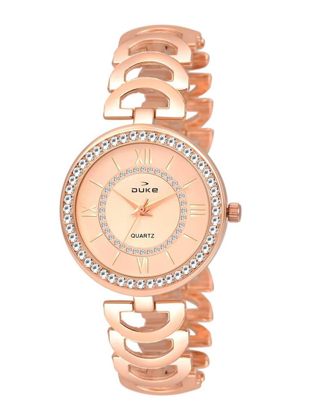 duke-women-embellished-dial-&-bracelet-style-straps-analogue-watch-dk7005rw02c