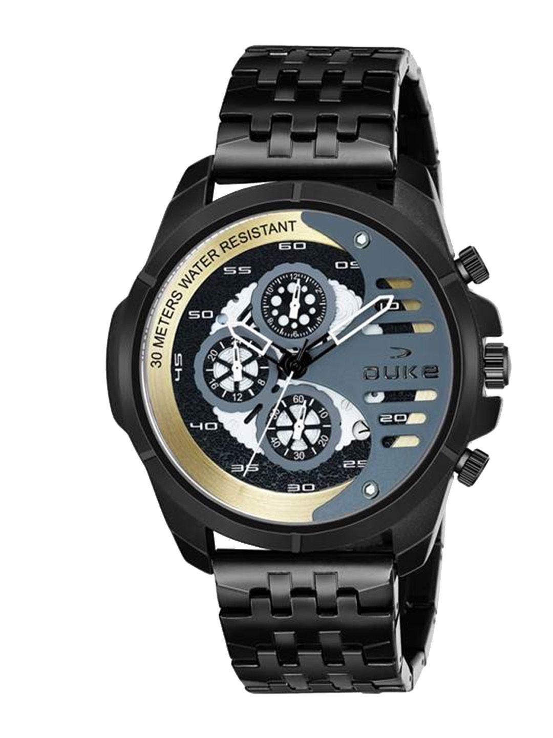 duke-men-patterned-dial-&-bracelet-style-straps-analogue-watch-dk4011crm02c