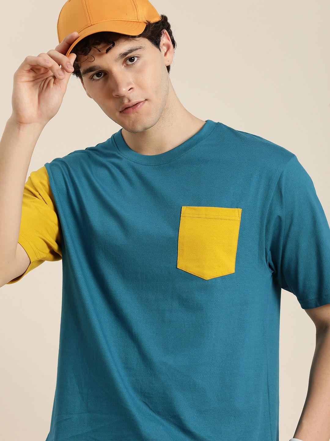 dillinger-men-colourblocked-relaxed-fit-t-shirt