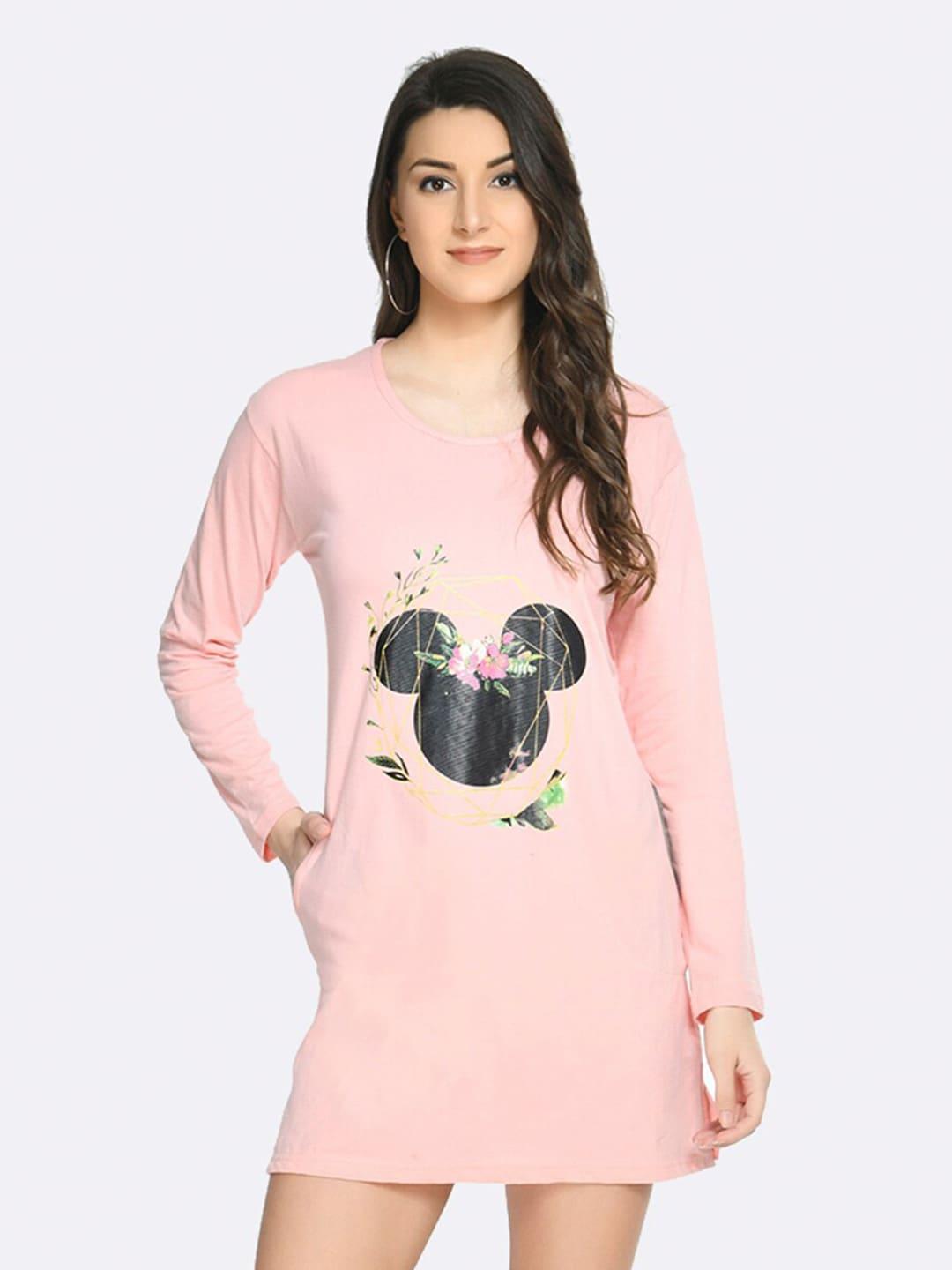 viral-trend-cartoon-character-printed-cotton-t-shirt-nightdress