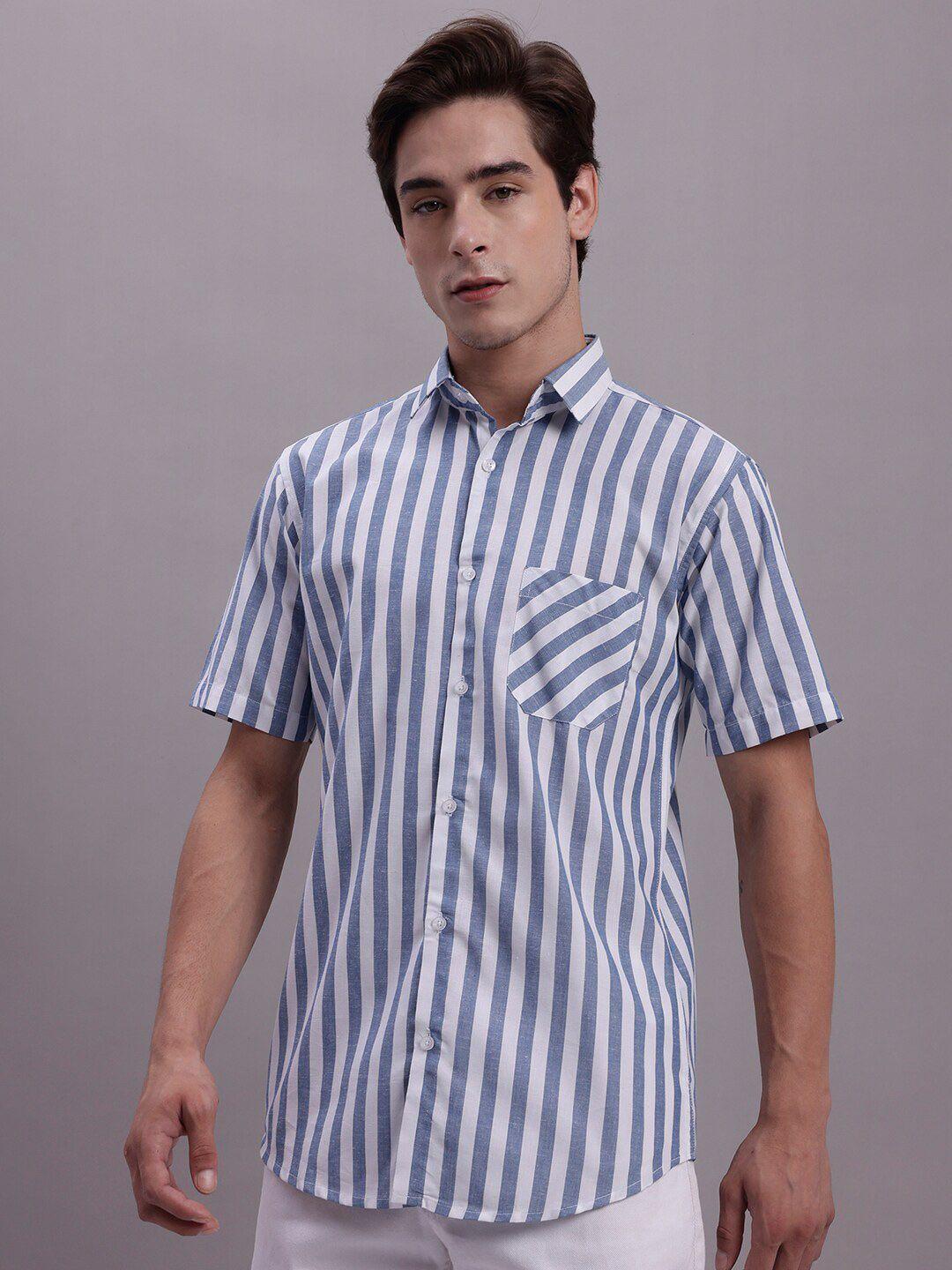 jainish-classic-striped--spread-collar-cotton-casual-shirt