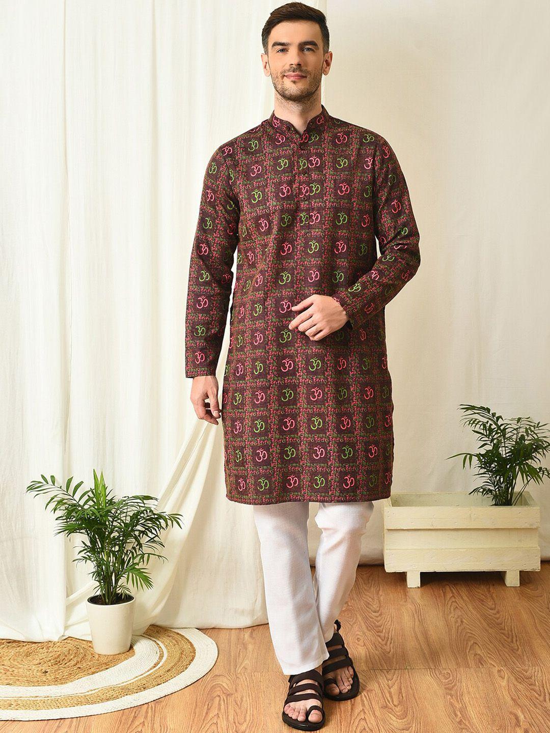 hangup-ethnic-motifs-printed-regular-kurta-with-pyjamas