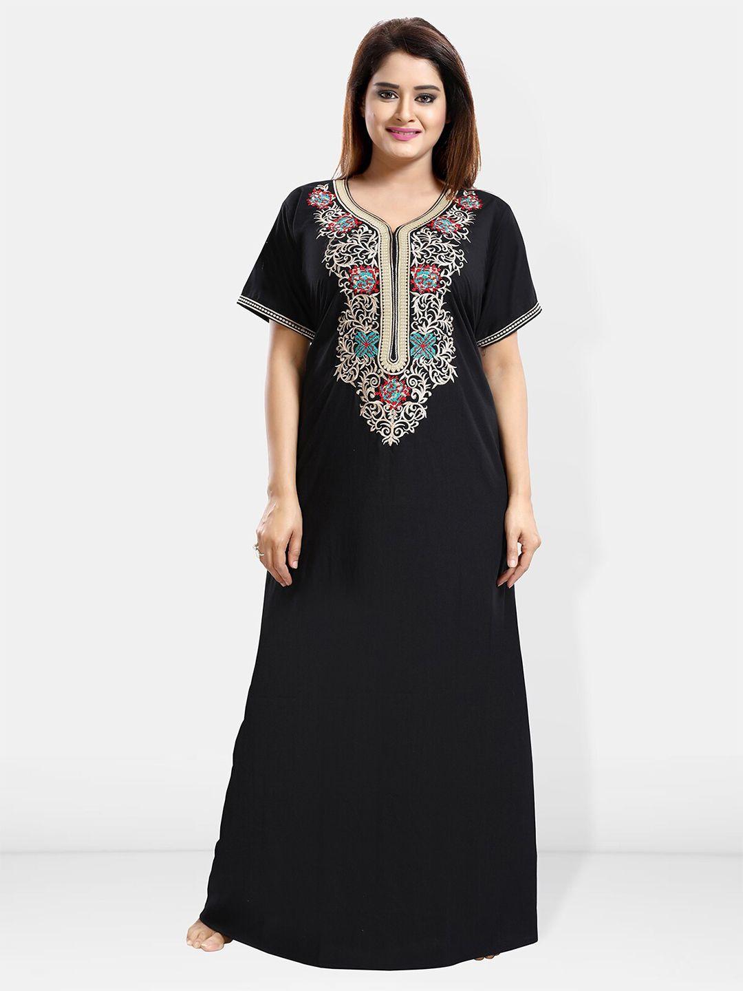 be-you-ethnic-motifs-embroidered-maxi-nightdress