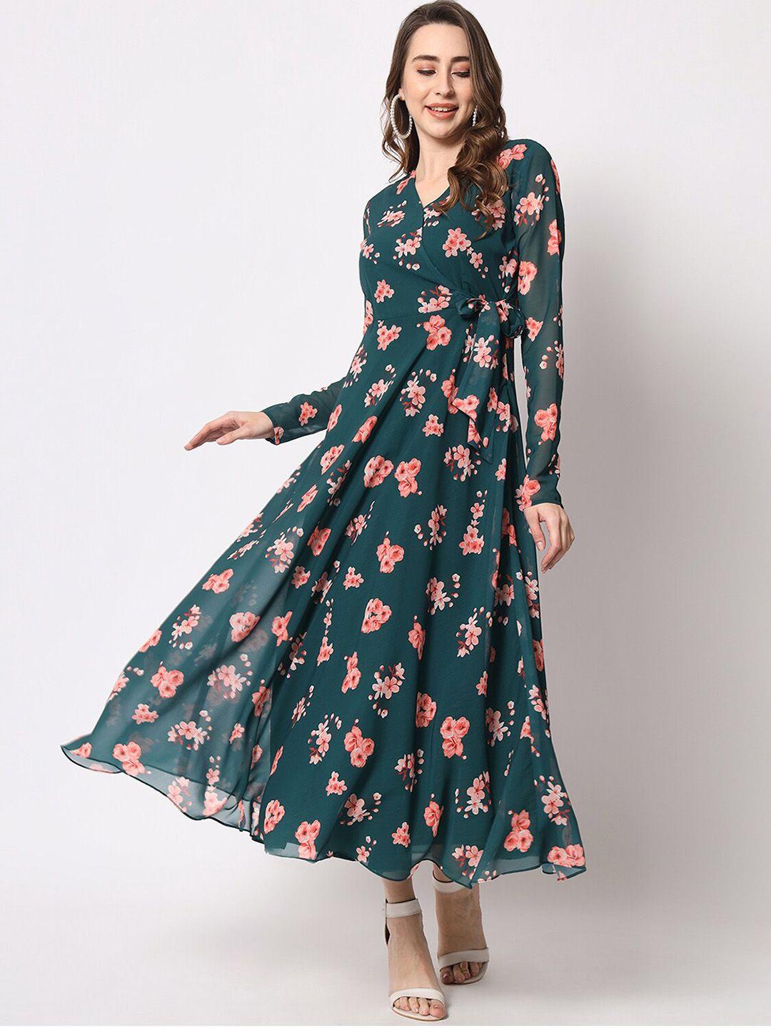 kalini-floral-printed-tie-ups-fit-&-flare-maxi-dress