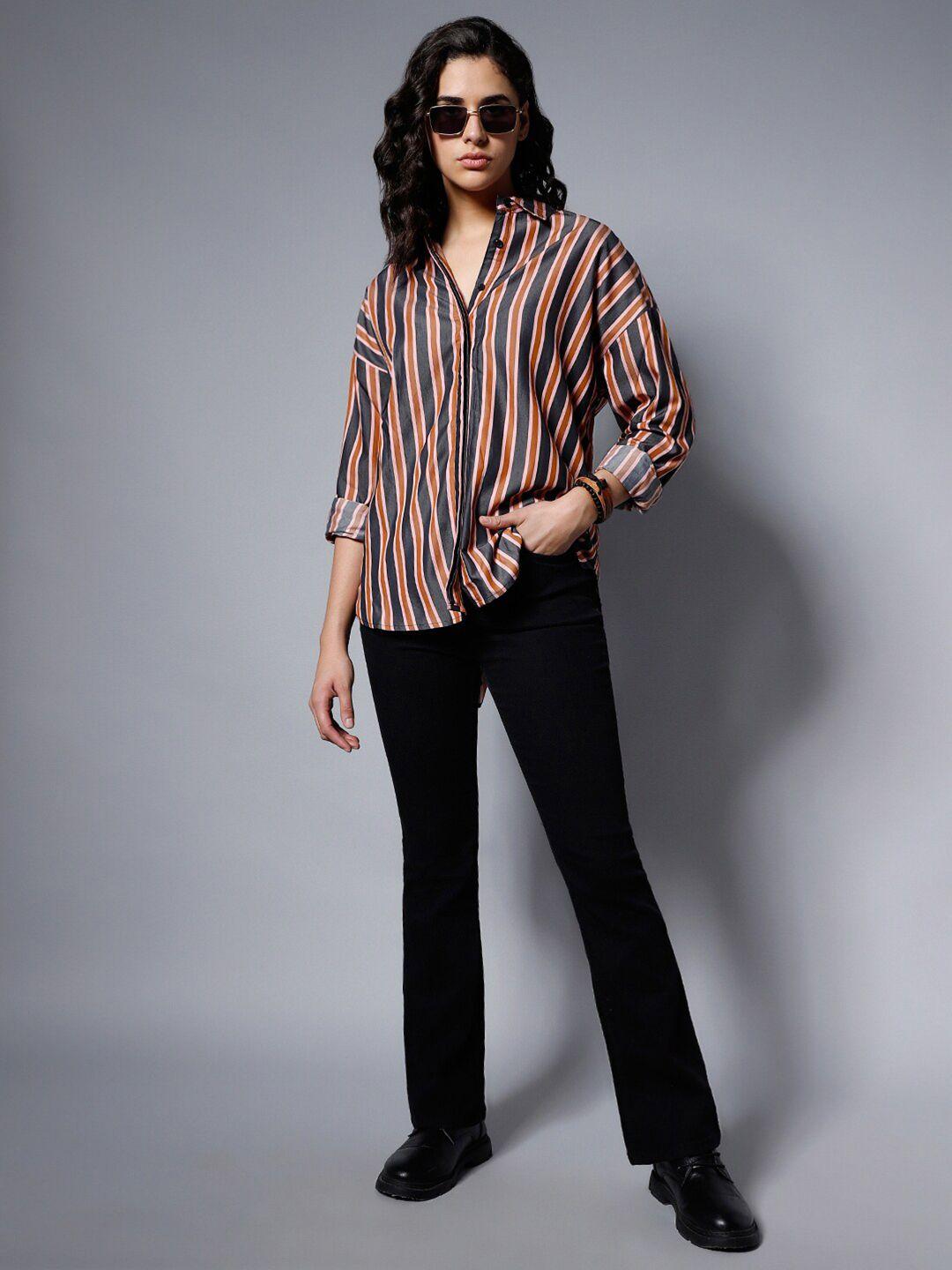 high-star-classic-striped-spread-collar-boxy-fit-pure-cotton-casual-shirt