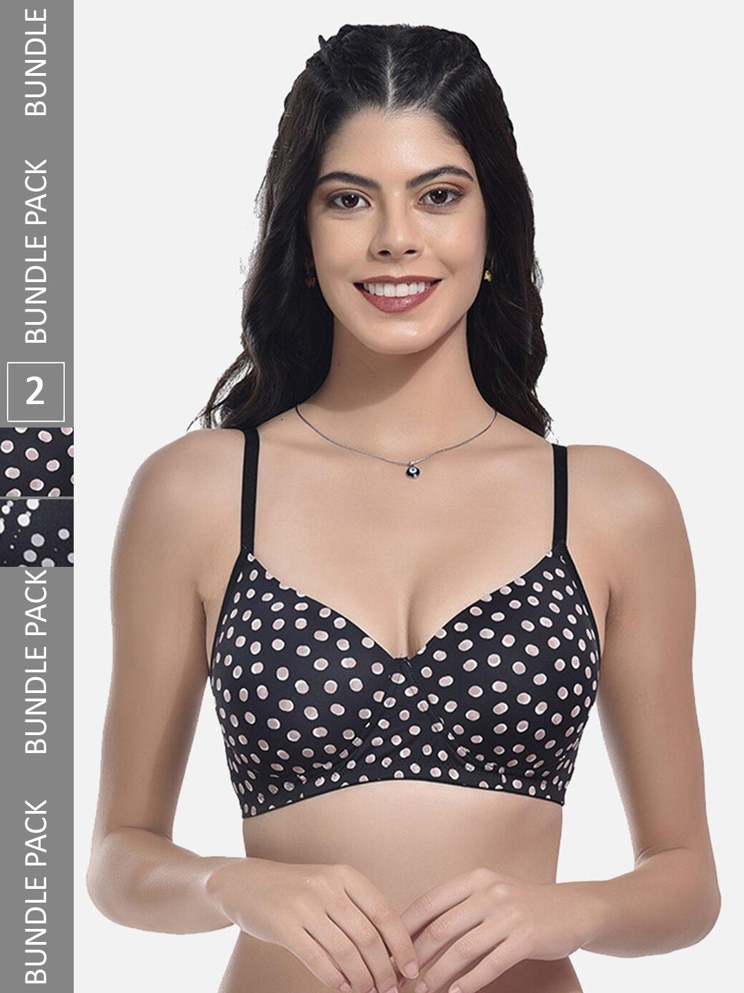 styfun-pack-of-2-polka-dots-printed-full-coverage-lightly-padded-bra