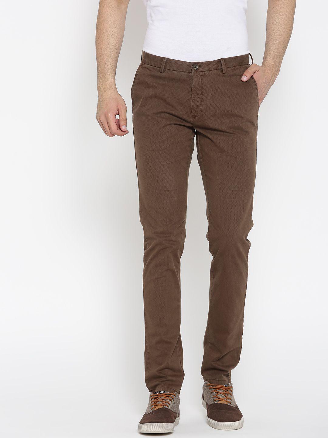 blackberrys-men-brown-regular-fit-printed-regular-trousers