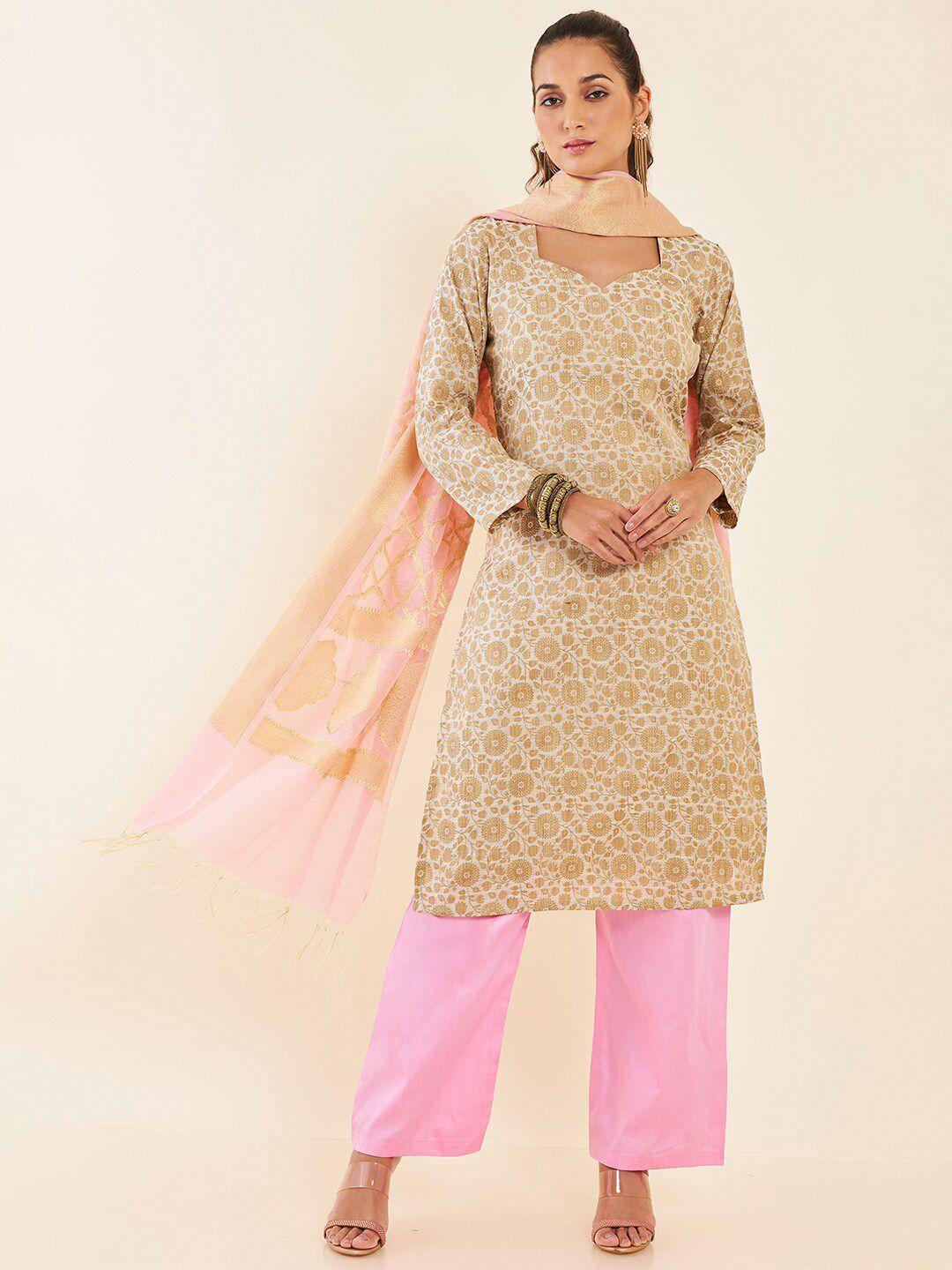 soch-floral-chanderi-unstitched-dress-material