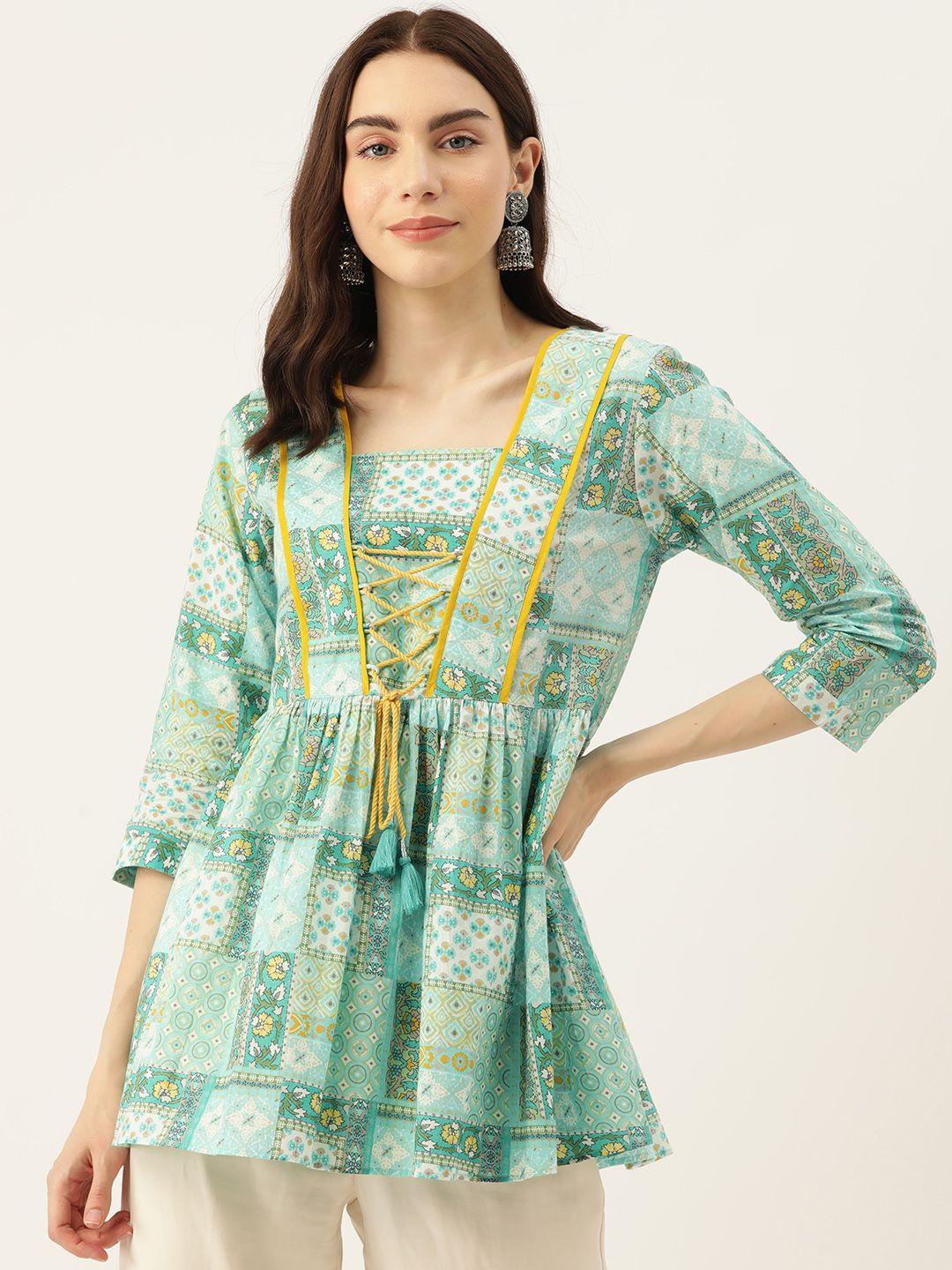 jaipur-morni-square-neck-printed-pure-cotton-ethnic-tunic