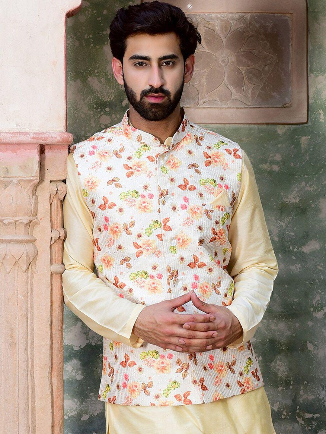 house-of-deyann-floral-printed-thread-work-pure-silk-nehru-jacket