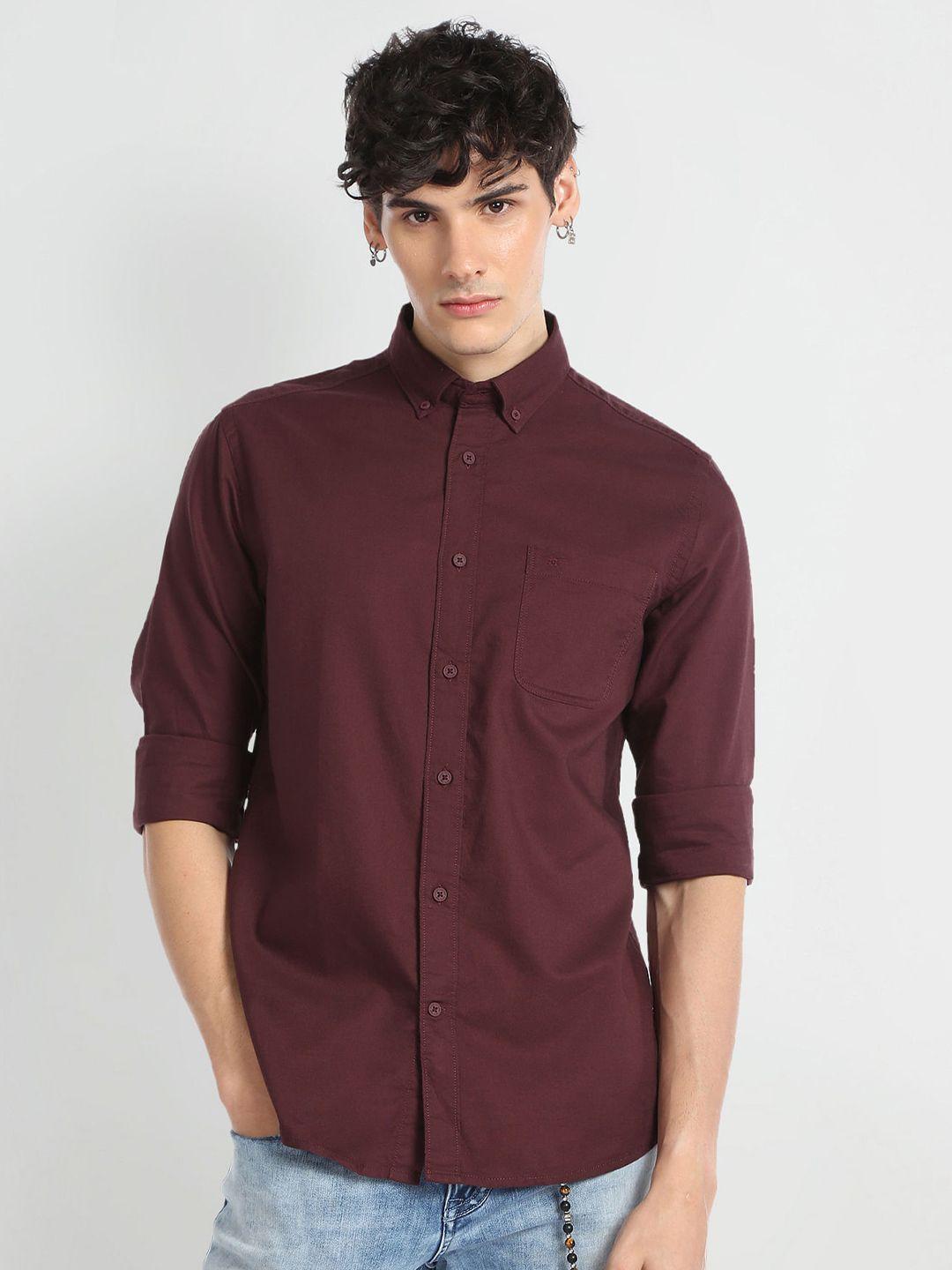 flying-machine-slim-fit-button-down-collar-pure-cotton-casual-shirt