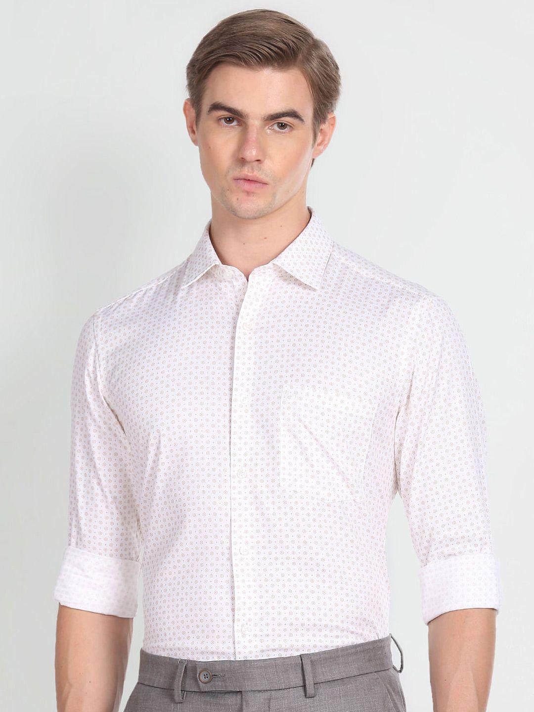 arrow-micro-ditsy-printed-pure-cotton-regular-fit-casual-shirt