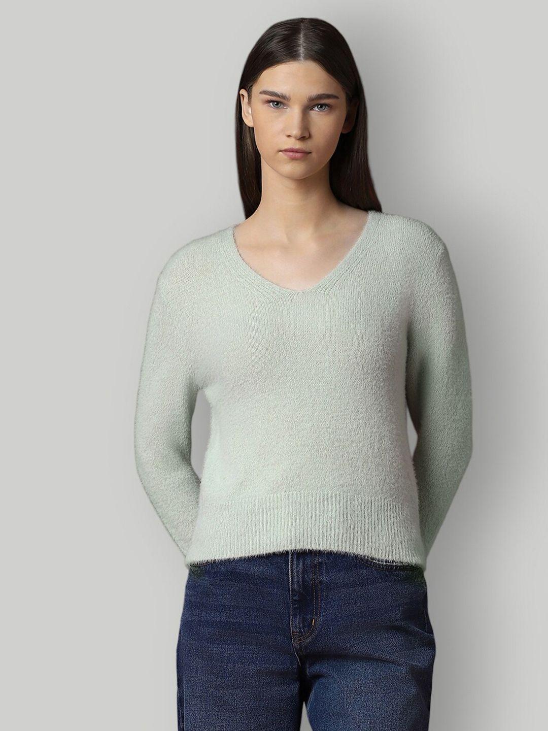 only-v--neck-ribbed-knitted-pullover