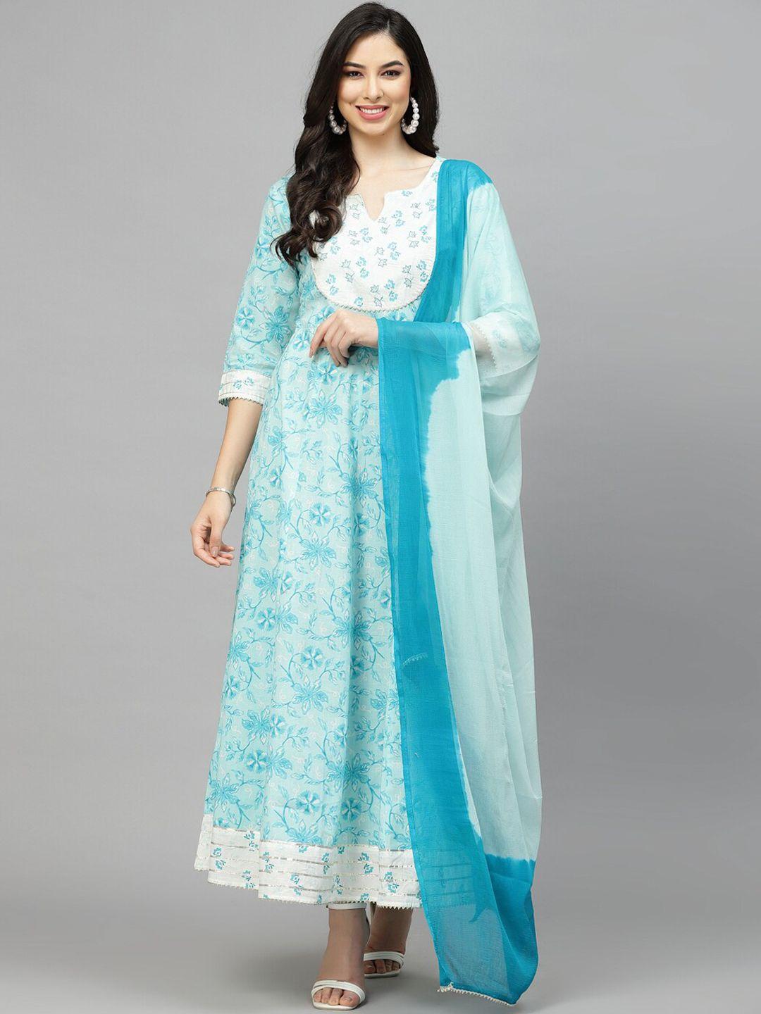 stylum-floral-printed-gotta-patti-fit-&-flare-cotton-fit-&-flare-ethnic-dress-with-dupatta