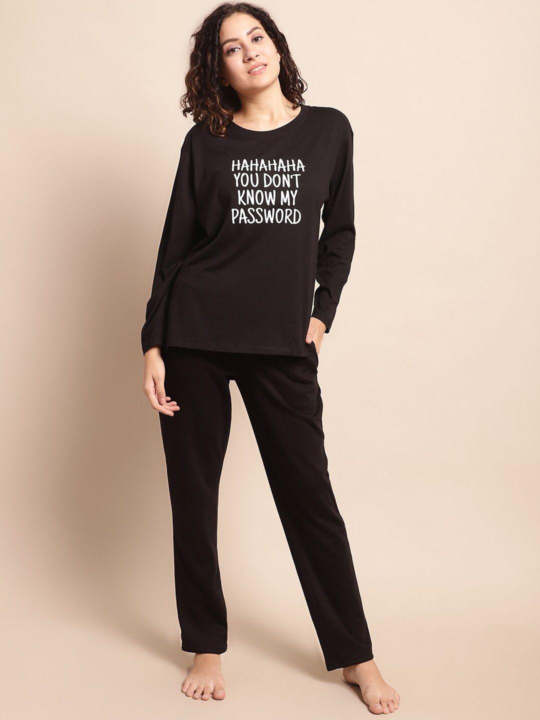 kanvin-black-&-white-typography-printed-pure-cotton-night-suit