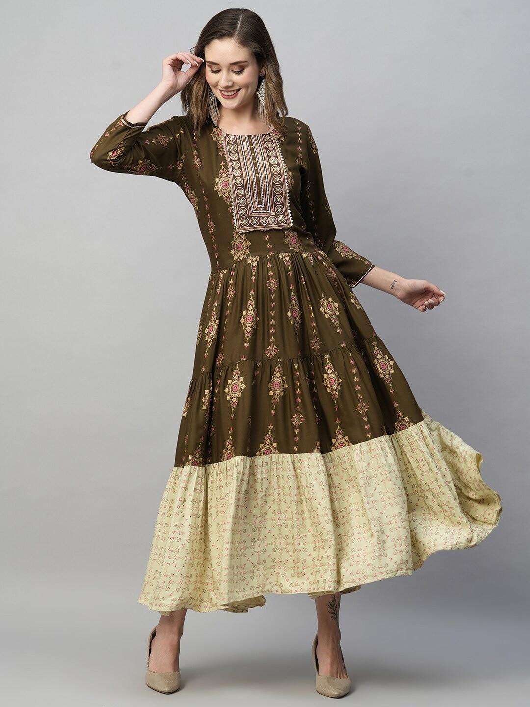 kiana-ethnic-motifs-printed-round-neck-embroidered-detailed-fit-&-flare-midi-dress