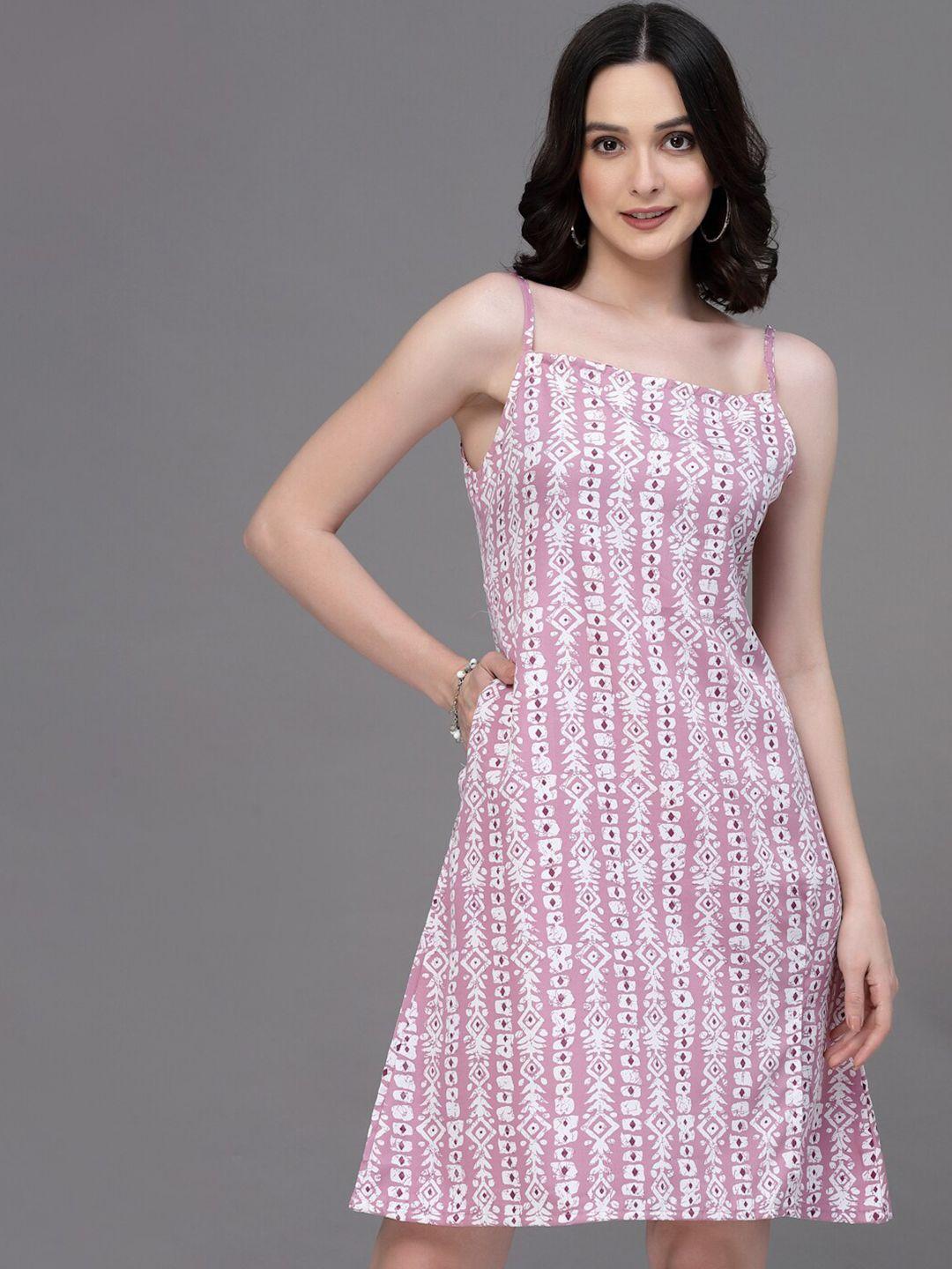 baesd-geometric-printed-shoulder-straps-a-line-dress