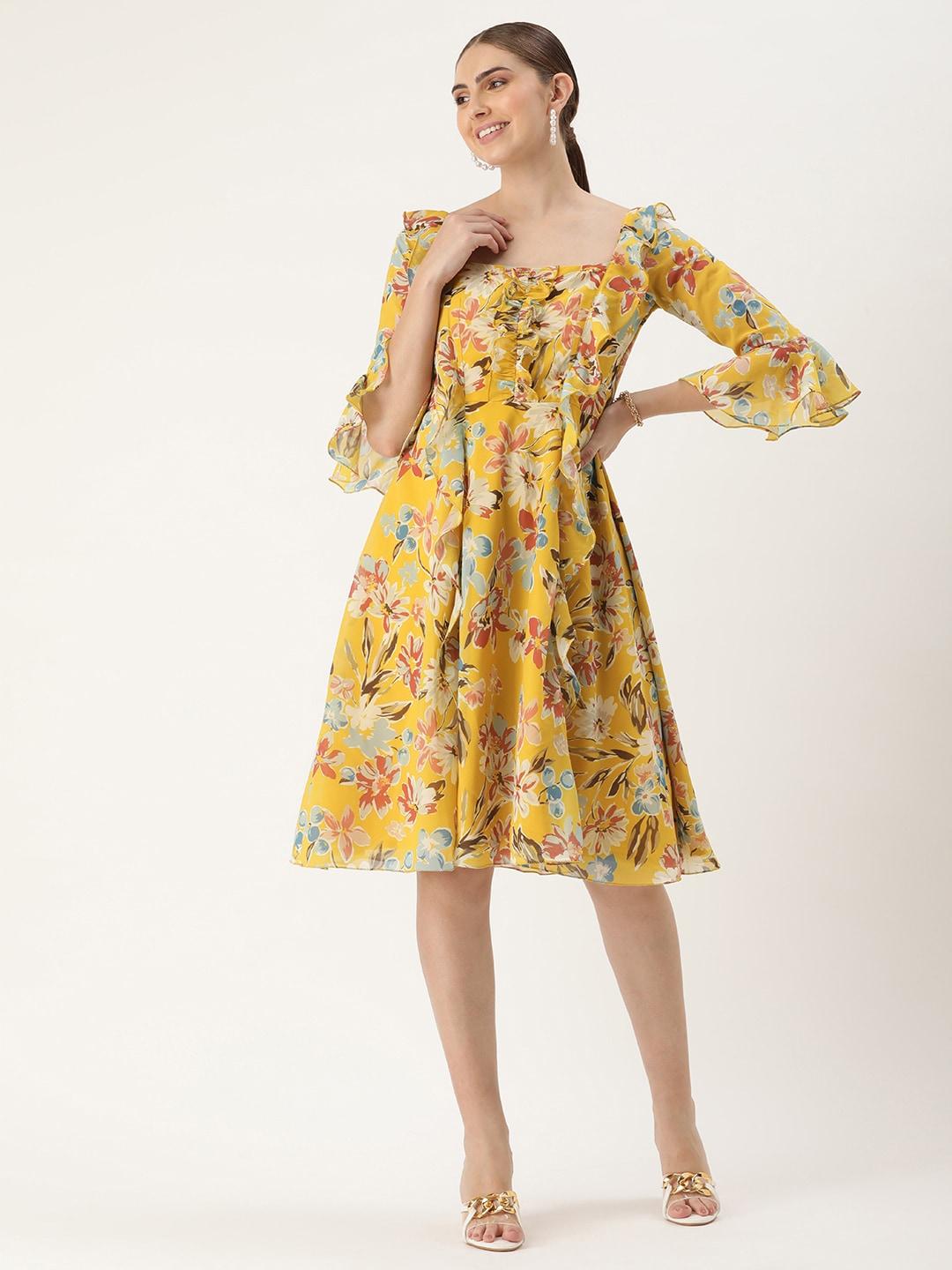 ethnovog-floral-print-bell-sleeve-ruffled-georgette-empire-dress