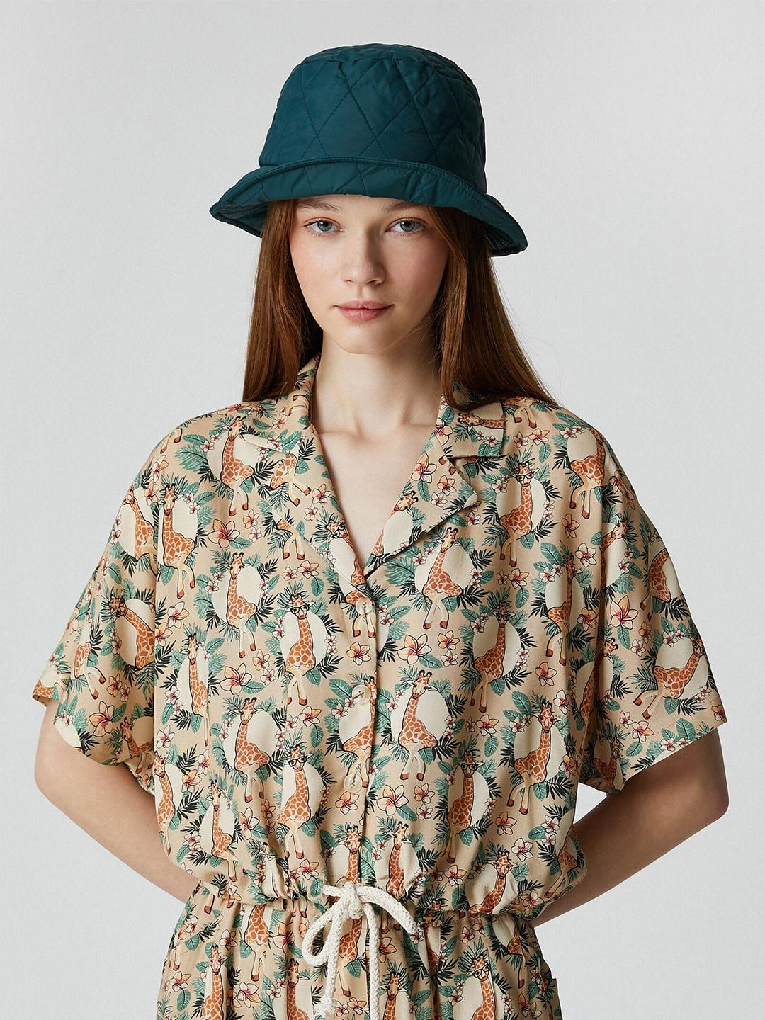 koton-floral-printed-club-collar-crop-casual-shirt