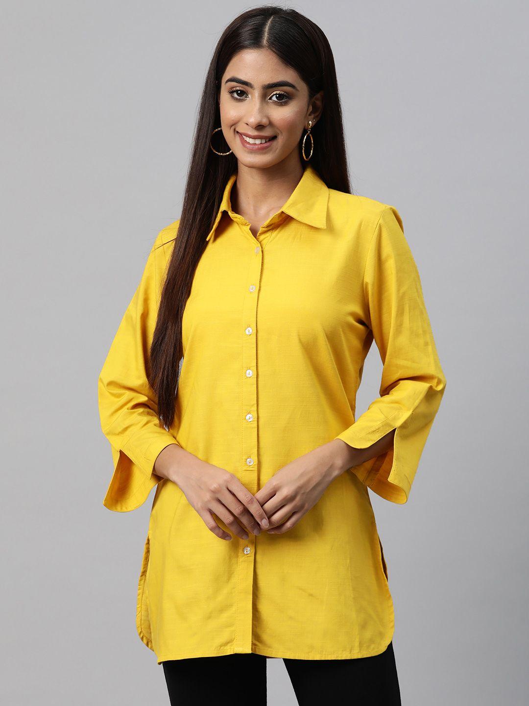 nayam-by-lakshita-opaque-longline-casual-shirt
