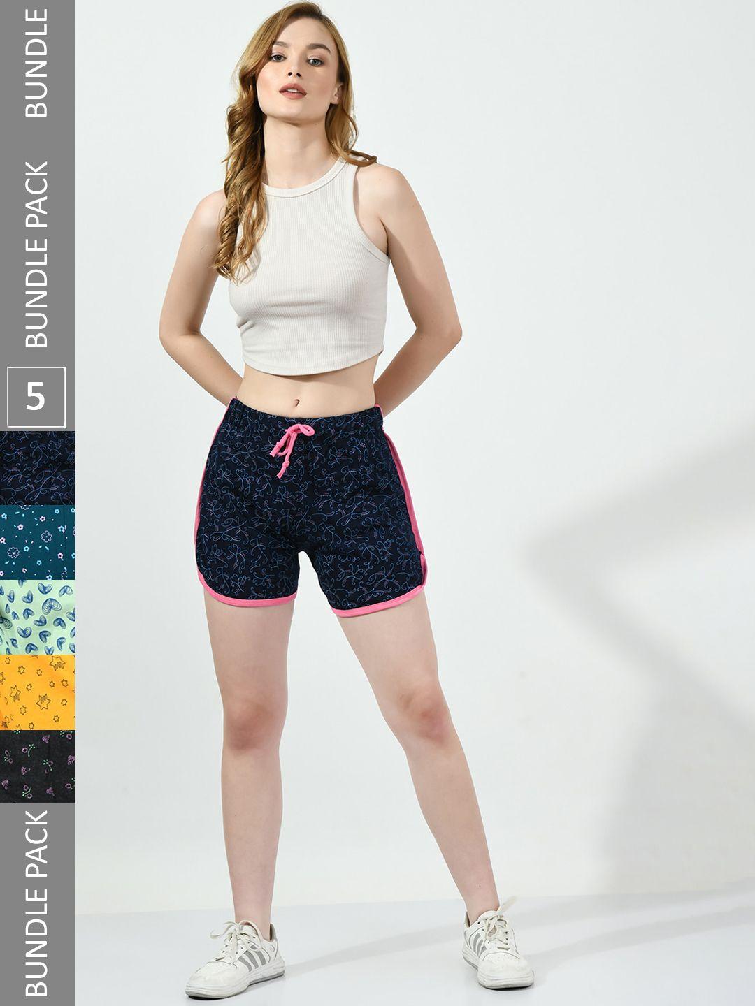 baesd-women-multicoloured-high-rise-shorts