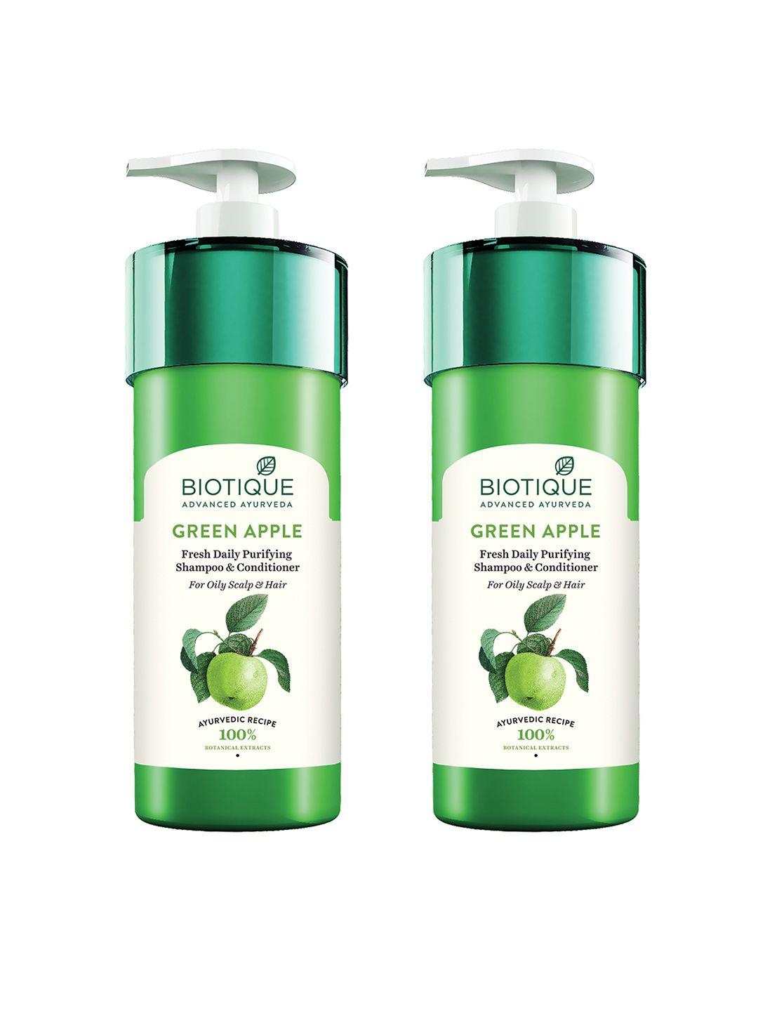 biotique-set-of-2-green-apple-fresh-daily-purifying-shampoo-&-conditioner---800ml-each