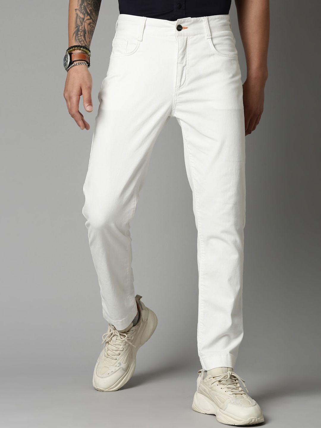 breakbounce-men-off-white-comfort-slim-fit-trousers