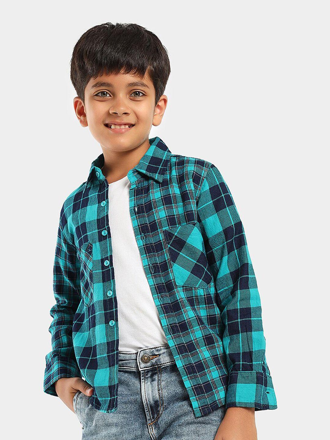 lilpicks-boys-multicoloured-smart-tartan-checks-opaque-checked-casual-shirt